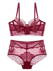 Load image into Gallery viewer, Luxurious Bra & Panties Lace Lingerie Set