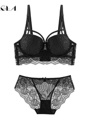 Load image into Gallery viewer, Lace Lingerie Set Bra & Panties