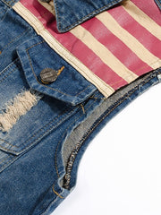 Load image into Gallery viewer, Sleeveless Denim Jacket