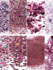 Load image into Gallery viewer, Mix Glitter Nail Flakes Set (8 containers)