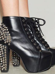 Load image into Gallery viewer, Chunky High Heel With Spikes