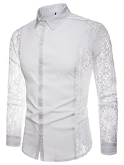 Load image into Gallery viewer, Long Lace Sleeve Shirt