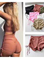 Load image into Gallery viewer, Side Drawstring Booty Shorts