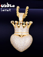 Load image into Gallery viewer, Crown Heart Necklace & Pendant