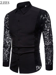 Load image into Gallery viewer, Long Lace Sleeve Shirt