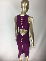 Load image into Gallery viewer, Back Button Decor Dress