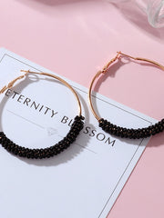 Load image into Gallery viewer, Black & Gold Acrylic Earrings