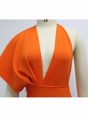 Load image into Gallery viewer, Asymmetric Sleeve Side Slit Dress