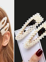 Load image into Gallery viewer, Handmade Pearl Hair Clips