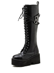 Load image into Gallery viewer, Chunky Heel Knee High Boots