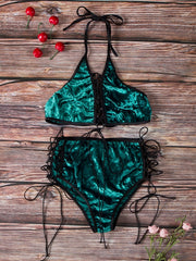 Load image into Gallery viewer, Velvet Two Piece Top & Bottom