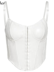 Load image into Gallery viewer, Faux Leather Corset Top