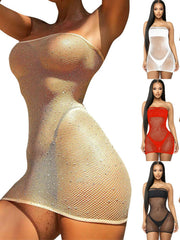 Load image into Gallery viewer, Sheer Sequin Cover Dress