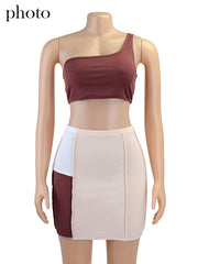 Load image into Gallery viewer, Ribbed Patchwork Two Piece Set