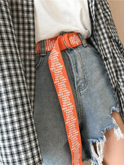 Load image into Gallery viewer, Unisex Canvas Belts Letters Printed D Ring Double Buckle