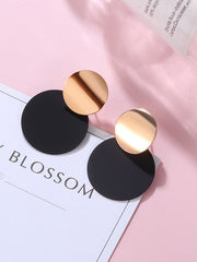 Load image into Gallery viewer, Black & Gold Acrylic Earrings