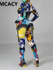 Load image into Gallery viewer, Long Sleeve Graffiti Jumpsuit