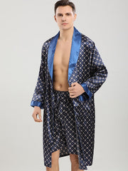 Load image into Gallery viewer, Satin Robe & Shorts Set