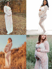 Load image into Gallery viewer, Maternity Sheer Lace Dress