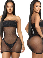 Load image into Gallery viewer, Sheer Sequin Cover Dress