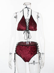 Load image into Gallery viewer, Velvet Two Piece Top & Bottom