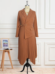 Load image into Gallery viewer, Elegant Pleated Dress