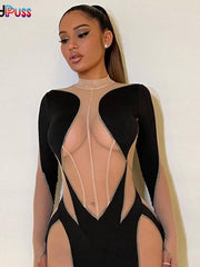 Load image into Gallery viewer, See-Through Bodycon Dress