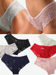 Load image into Gallery viewer, Sexy Low Waist Floral Lace Panties