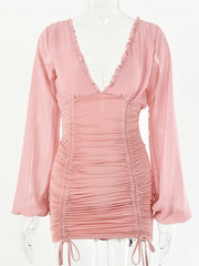 Load image into Gallery viewer, Bodycon Ruffle Dress