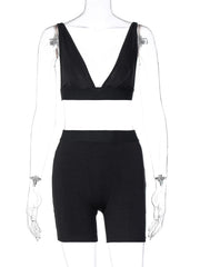 Load image into Gallery viewer, Crop Tank Top & Track Shorts