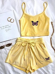 Load image into Gallery viewer, Cute Crop Top & Shorts Set