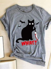 Load image into Gallery viewer, Murderous Black Cat T-Shirt