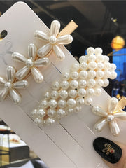 Load image into Gallery viewer, Handmade Pearl Hair Clips