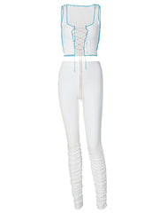 Load image into Gallery viewer, Front Lace-Up Top & Pants