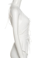 Load image into Gallery viewer, Ruffles Cut Out Tank Top