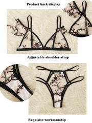 Load image into Gallery viewer, Sheer Lace Embroidered Lingerie Set
