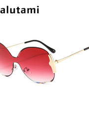 Load image into Gallery viewer, Rimless One Piece Metal Frame Women's Sunglasses