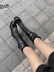 Load image into Gallery viewer, Chunky Heel Knee High Boots