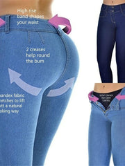 Load image into Gallery viewer, High Waist Denim Jeans