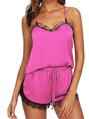 Load image into Gallery viewer, Lace Trim Cami Top & Bottoms