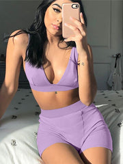 Load image into Gallery viewer, Crop Tank Top & Track Shorts