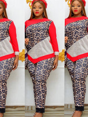 Load image into Gallery viewer, Leopard Print Two-Piece Set