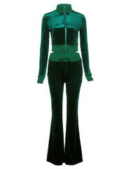 Load image into Gallery viewer, Long Sleeve Top & Flare-Leg Pants