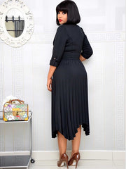 Load image into Gallery viewer, Elegant Pleated Dress