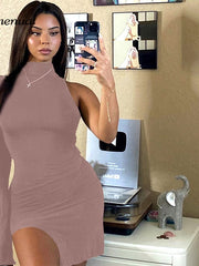 Load image into Gallery viewer, One Shoulder Long Sleeve Dress