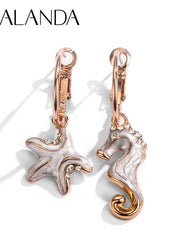 Load image into Gallery viewer, Seahorse & Starfish Earrings
