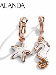 Load image into Gallery viewer, Seahorse & Starfish Earrings