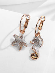 Load image into Gallery viewer, Seahorse & Starfish Earrings