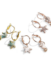 Load image into Gallery viewer, Seahorse & Starfish Earrings