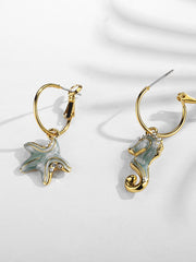 Load image into Gallery viewer, Seahorse & Starfish Earrings